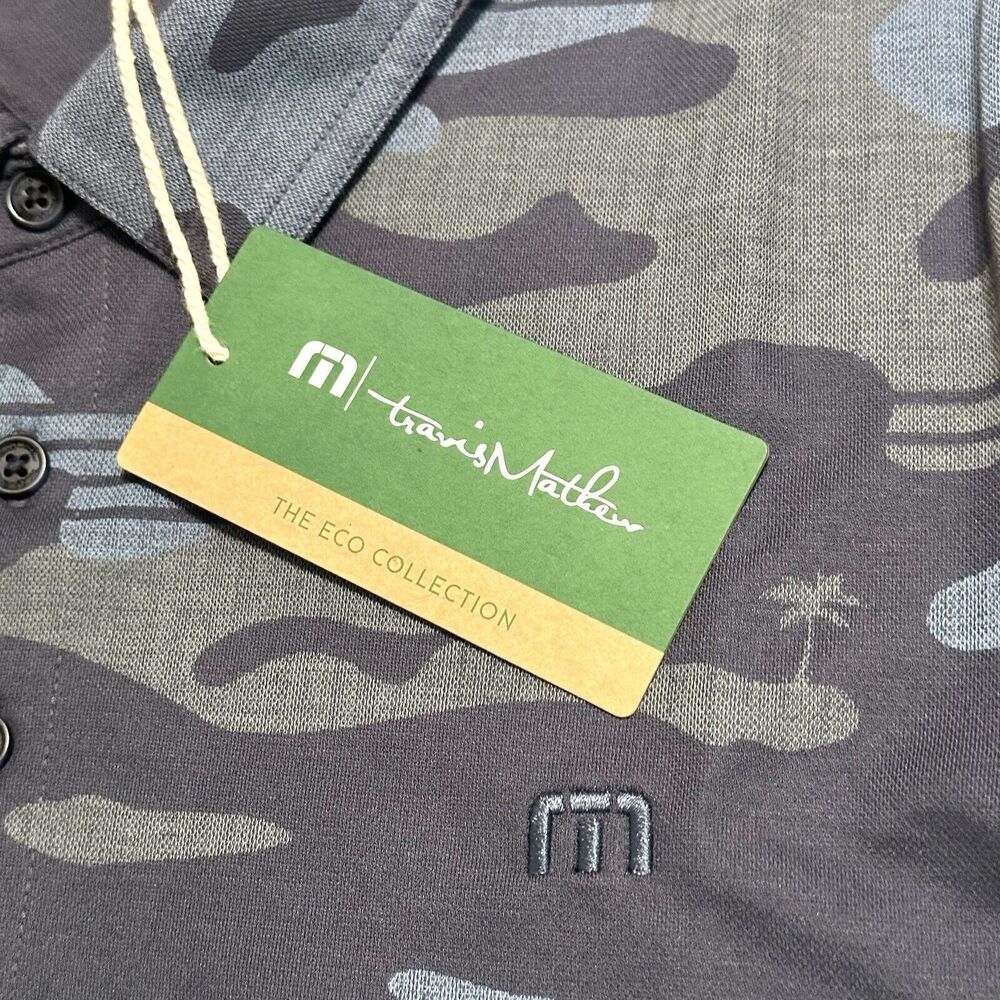 Travis Mathew Polo Shirt Eco Collection Beachside Stealth Golf Blue Men’s 3XL - Picture 4 of 11